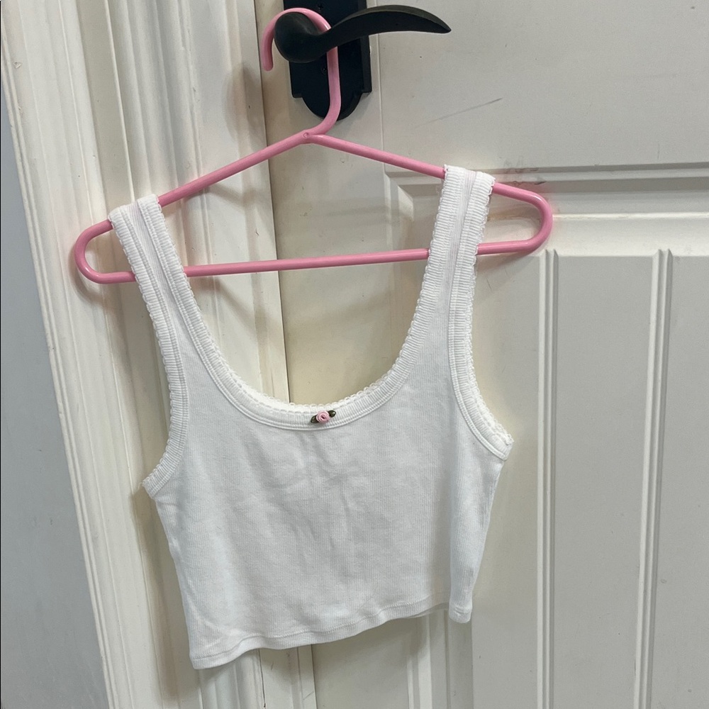 4 for $15 Pacsun White Cropped Tank Top